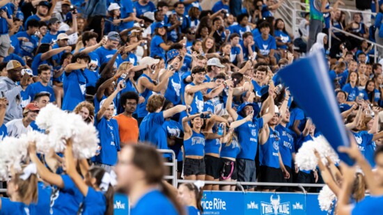 UB fans roaring with pride, fueling the energy on the court!