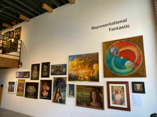 A display in the Representational Fantastic exhibition