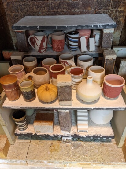 A collection of pottery produced at the KAC