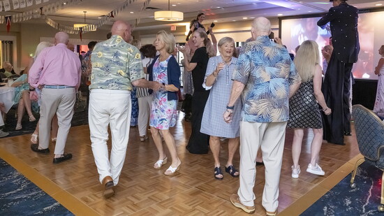 Guests took to the dance floor toward the end of the night.