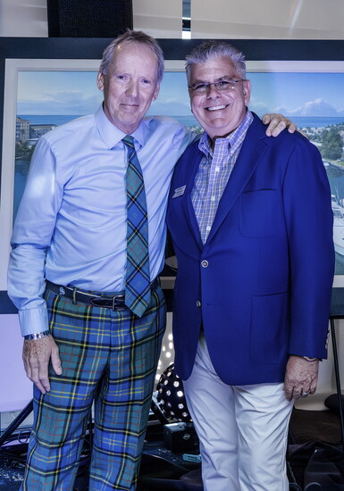 Tindall and artist Graeme Baxter.
