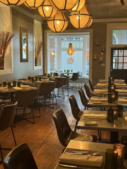 The inside of Forked on Main. Photo Credit: Stephanie Saperstein.
