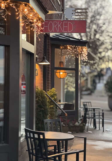 The outside of Forked on Main. Photo Credit: Stephanie Saperstein.