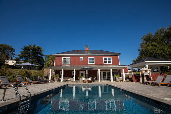 The pool outside of the Mill House Spa at Inn at Willow Grove. Photo Courtesy of Inn at Willow Grove.