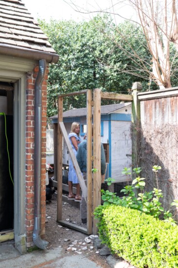 Amanda, her husband Nick, their son Harrison and daughter Madeline designed and built their chicken coop.