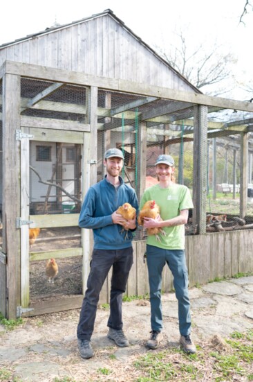 Colin Rye (right) and Owen Smith (left), horticulturists for the Urban Home Garden at the Memphis Botanic Garden 