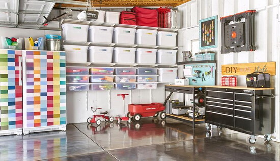 Have Utter Declutter organize your garage with bins...