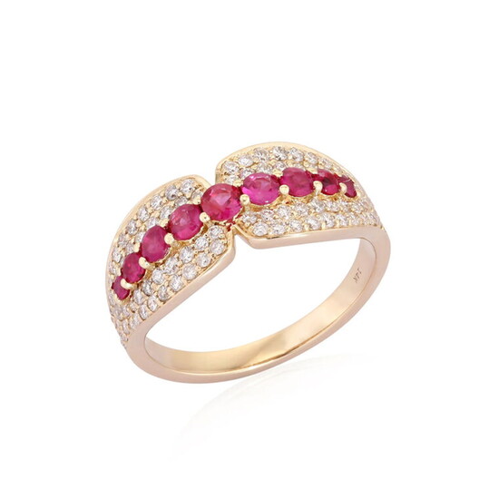 Kastel Designs Albi Ruby and Diamond Ring