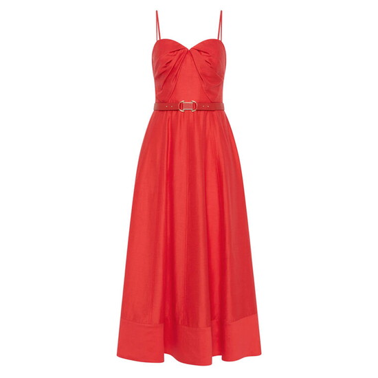 Rebecca Vallance Pastique Belted Sleeveless Mini Dress