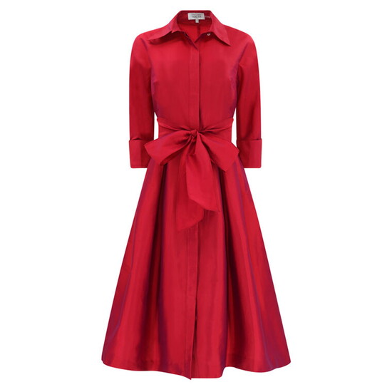 Teri Jon Belted Shirt Dress