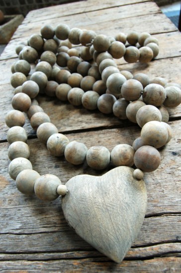 Over sized prayer beads are great on a coffee table, draped over books, or simply hung on the wall. Rue Boutique