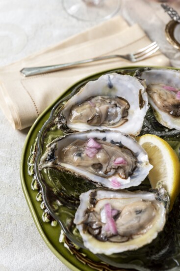 Oysters On Half Shell (from The Gilded Age Cookbook) / Photo by Heather Raub of FrontRoom Images; Food Styling by Dan Macey of Dantasticfood