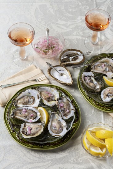 Oysters On Half Shell (from The Gilded Age Cookbook) / Photo by Heather Raub of FrontRoom Images; Food Styling by Dan Macey of Dantasticfood