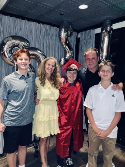 Celebrating Jake's graduation from Arcadia High School—now on to the University of Arizona.