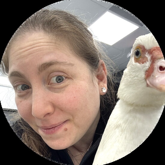 Dr. Rassin and Barbie the duck
