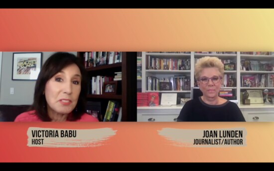 Victoria's virtual interview with Joan Lunden (Courtesy: HEC Media) 