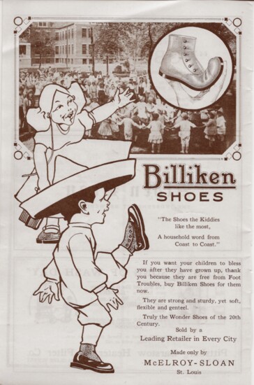 Billiken Shoe ad, 1920s