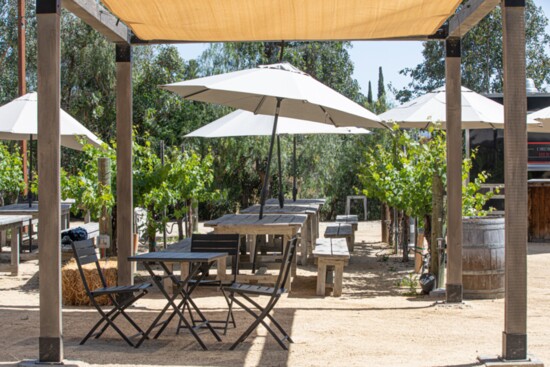 The grounds of the winery are spacious and allow for ample seating.