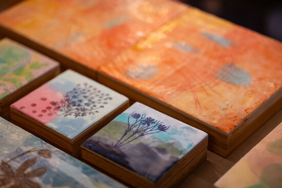 Examples of Julie's encaustic art