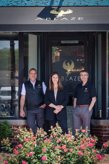 George and Ava Markoutsas and David Lipsky of ABLAZE Design Group