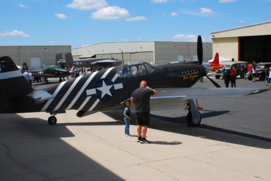 Guests enjoy Planes of Fame during Monthly Flying Demonstration.