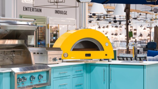 Vibrant pops of color in both indoor and outdoor cabinetry, griddles, and pizza ovens are trending and are just a few of the items found at Tri-Supply.