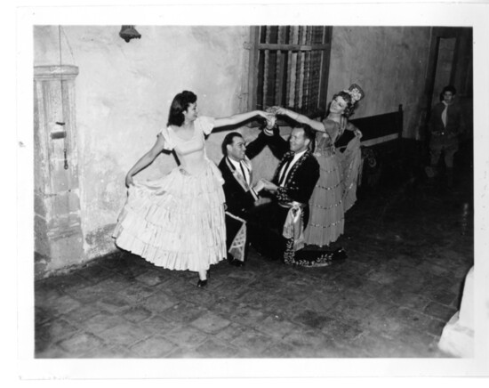 Pequena Dancers Practicing-1939-Old Mission Santa Barbara Archives