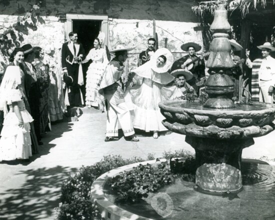 Covarrubias Adobe Courtyard, c. 1933 Collection Santa Barbara Historical Museum