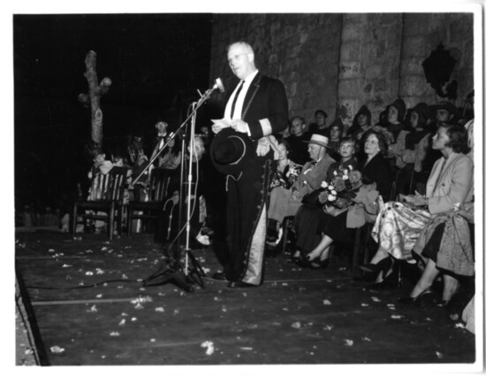 1949 Emcee of Pequena- Old Mission Santa Barbara Archives