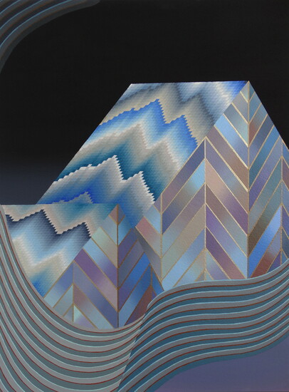 Rachel Hellerich, Pitched in the Wilderness of a Great Soul, acrylic and flashe on paper, 18" x 13" 2019