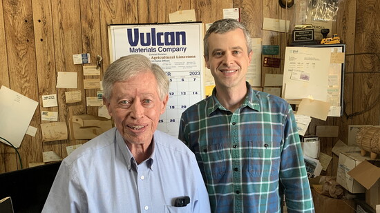 Allan and Darrell Benton at the office in Madisonville, Tennessee