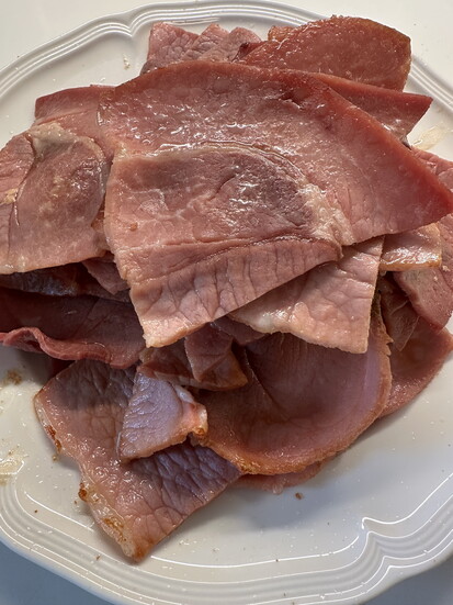 Benton's Smoky Mountain Country Ham fried and ready to eat. Photo Sharon Benton