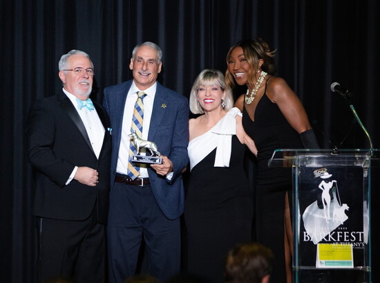 Michael Leonard, Halifax Humane Society; Sheriff Chitwood, Recipient of the 2025 Animal Hero of the Year Award; Nancy Lohman, Gala Chair; Ginger Gadsden ,News6