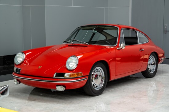 Red car - 1963 Porsche 901 Prototype on loan from Don and Diane Meluzio, York, PA