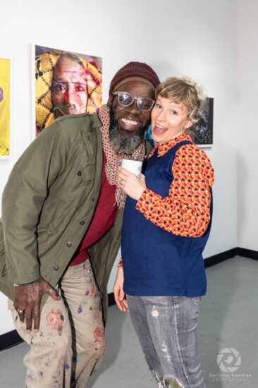 Artists Iyaba Ibo Mandingo and Marcella Kurowski (Photo: Dariusz Kanarek)