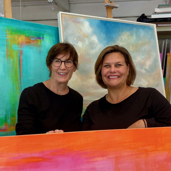 Westport artsits Kat Evans and Kris Toohey at NEST Art Factory.