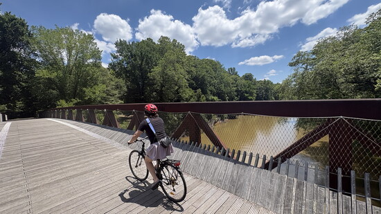 Biking to Shelby Farms through Wolf River