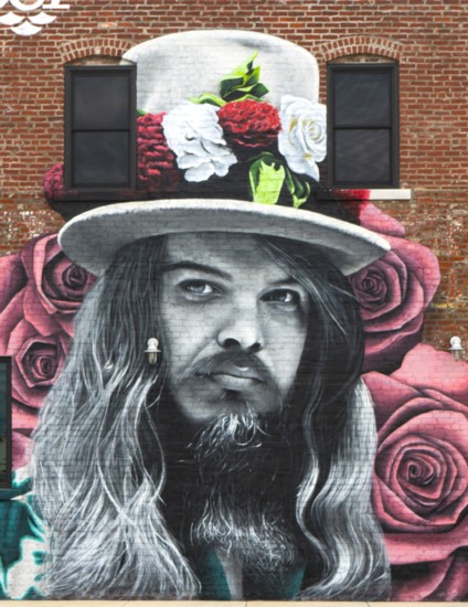 Tulsa rock legend Leon Russell painted by globally-known artist, Jeks. 
