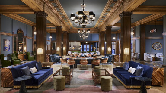 Marcus Whitman Hotel Lobby.  Photo by Moris Moreno.