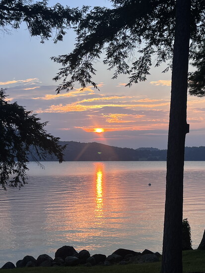 Sunrise over the lake