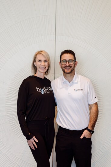 Kevin Poel, PharmD, BCPPS and Nicole Poel, BSN, RN, owners of the newly-opened Hydrate IV Bar in Westminster.