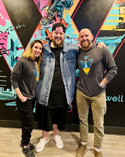 Ways2Well's Chief Clinical Officer Danese Rexroa, Jelly Roll and founder Brigham Buhler