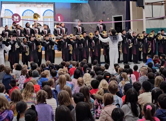 MIHS Band at Belonging Assembly