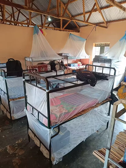Green Hill primary sleeping quarters in Uganda