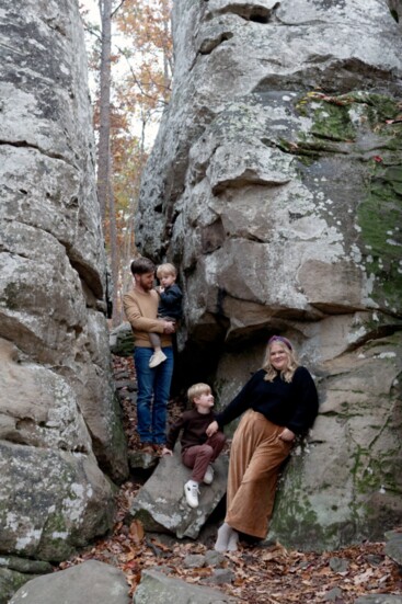 The Goodwin Family at Moss Rock Nature Preserve. Photo by Kelsey Justice.