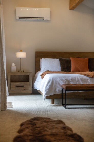 One of the beautifully apppointed bedrooms at Black Diamond Lodge 