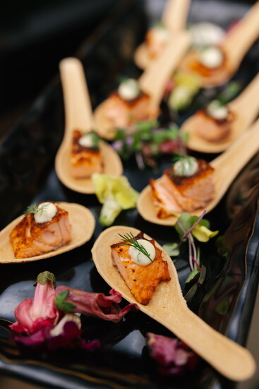 Handcrafted appetizers, artfully presented with meticulous attention to detail.