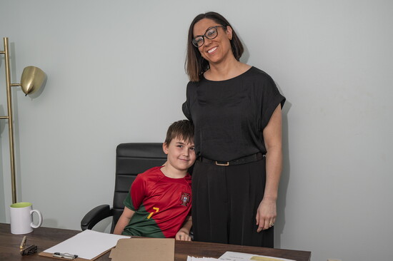 Crystal Foster with son Roman