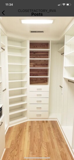 Closet install. Photo Credit: Keri-Anne Byrne.