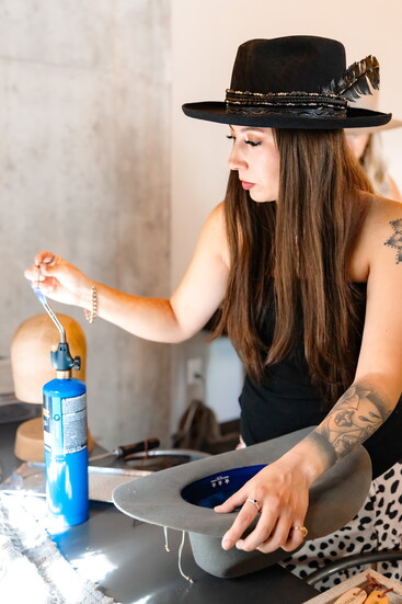 Branding the hats adds a personal touch.